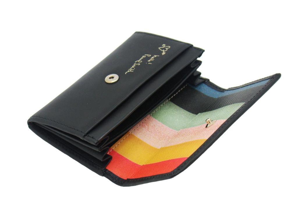 Paul Smith Classic Leather Business Card Holder, Card Case, Pass Case, Commuter Pass Case (Black)