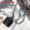 Water Diamond Mini Crossbody Bag With Pearl Chain For Streetwear Fashion