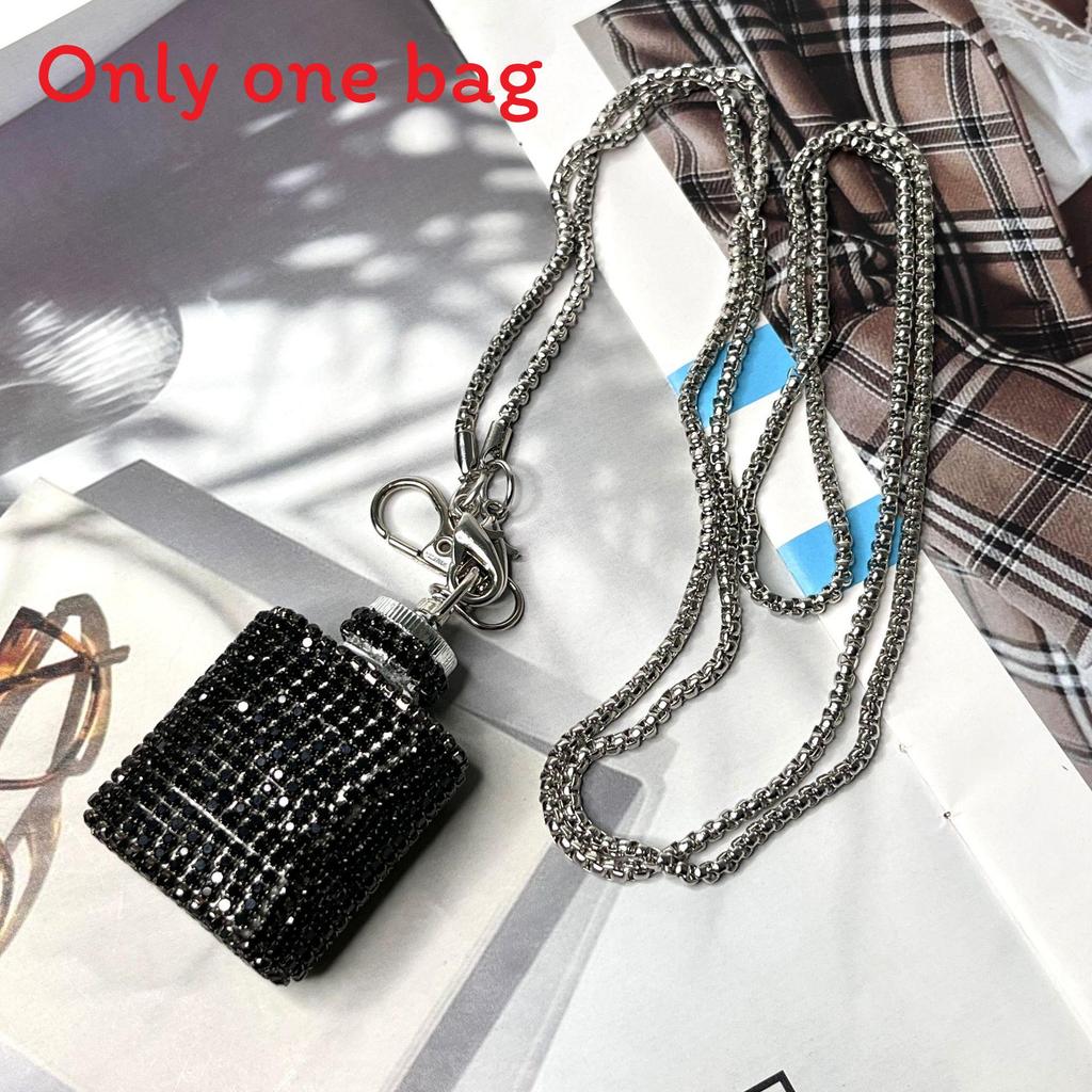 Water Diamond Mini Crossbody Bag With Pearl Chain For Streetwear Fashion
