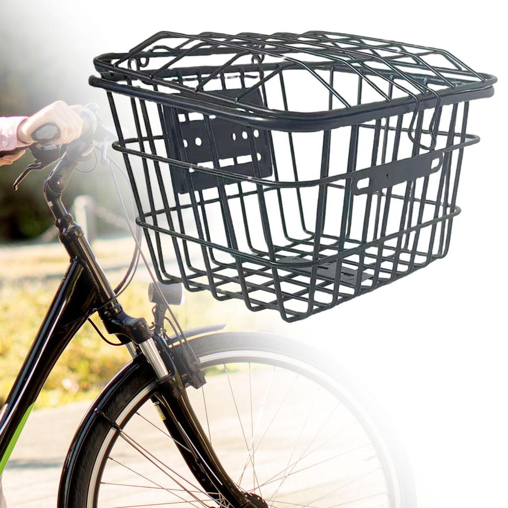 Bicycle Bike Metal Wire Rear Storage Basket Anti Rust Coating Easily Install Generic Accessories Cargo Basket for Folding Bike