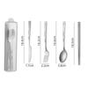 Travel Camping Utensils Set Lightweight Outdoor Survival Cutlery Spoon Knife Fork Chopsticks Durable Hiking Tableware