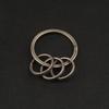 4pcs Ultra-light Titanium Alloy Key Ring Hard Man Car Keychain Creative Side Pushing Rings  Gift