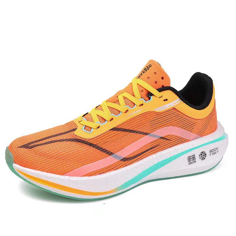 

Popular men s and women s same luminous sports shoes casual running shoes real carbon + real explosion high quality [Year of the Dragon limited] 45 оранжевый
