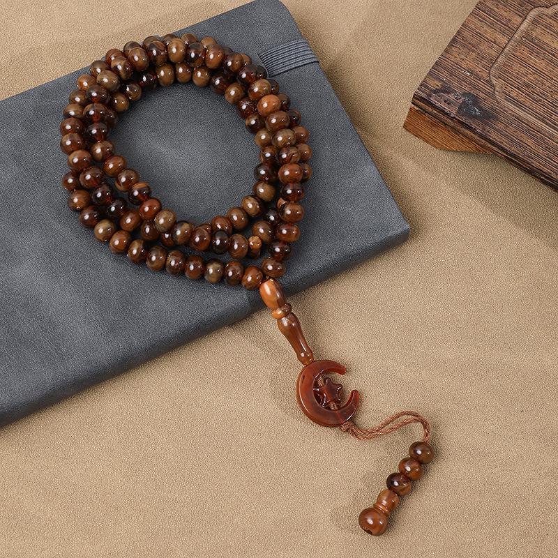 Handmade Middle Eastern 99-Bead Imitation Coral Prayer Beads Bracelet
