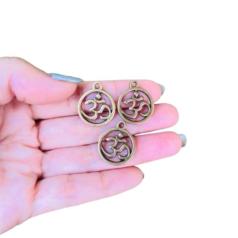 Om Hinduism Ganesha Elephant Head God Pendant Necklace Charm Wristband Success Wealthy Amulet Talismans Vintage Gifts Protect Health Lucky Rich