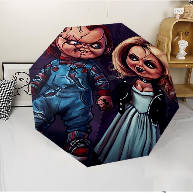 Chucky Fashionable Automatic Opening/Closing Folding Umbrella. Portable and Foldable, Ideal for Gift, Travel, and Daily Use.