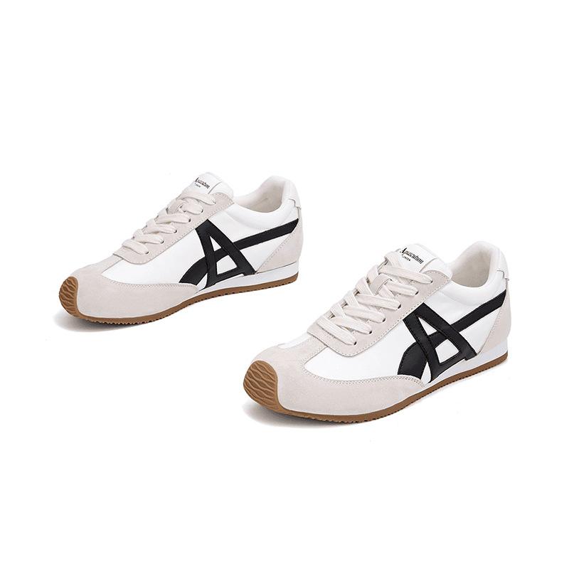 

Повседневные моральные тренировочные туфли женские с внутренней платформой, весна 2025, новые модные универсальные и тонкие дышащие спортивные легкие кроссовки для бега 40 белый