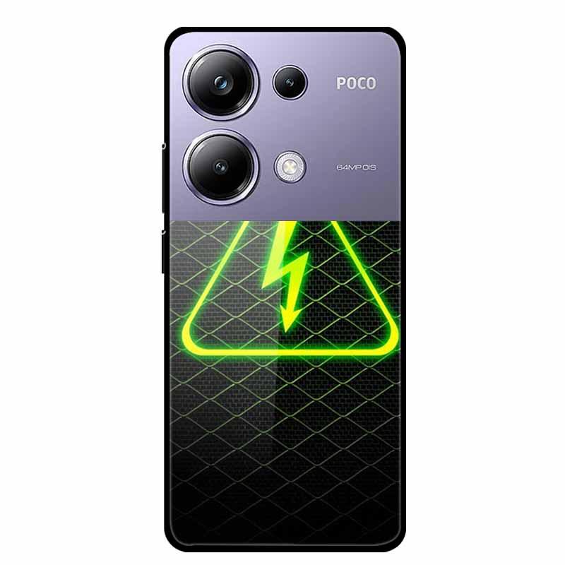 Colorful Aesthetic Tempered Glass Phone Case for Redmi 12 5G & POCO M6 PRO