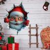 Creative Santa Claus Wall Sticker Decor Toilet Bathroom Removable Self Adhesive Christmas Home Party Decoration Gift Accessories