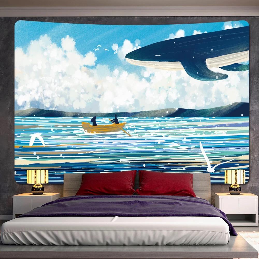 Dream Whale Home Decoration Wall Hanging Home Wall Decoration Tapestry Office Living Room Tapestry