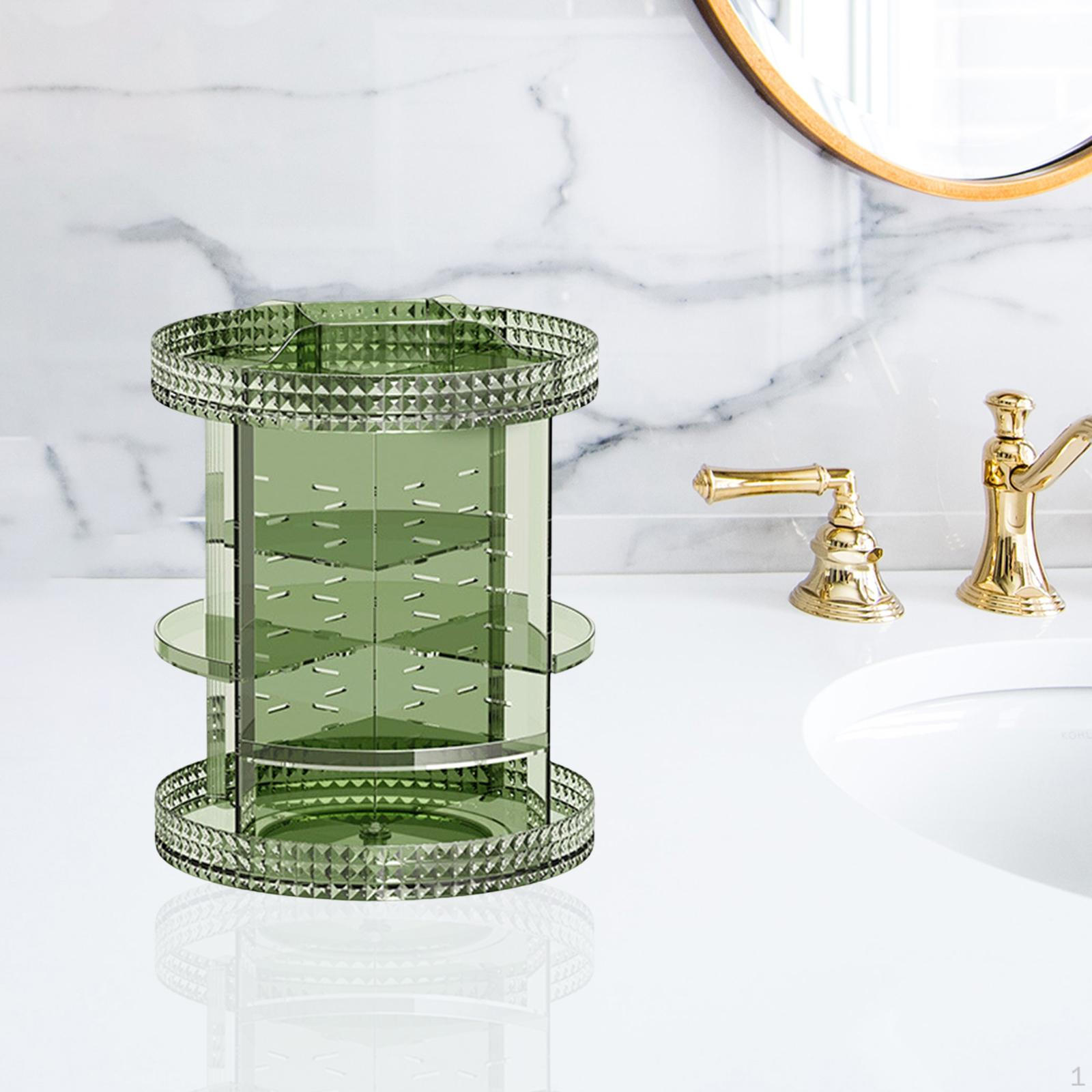 Органайзер Контейнер Поворотный Стенд-витрина Регулируемая Полка Стенд для Мелочей Украшений Ванной