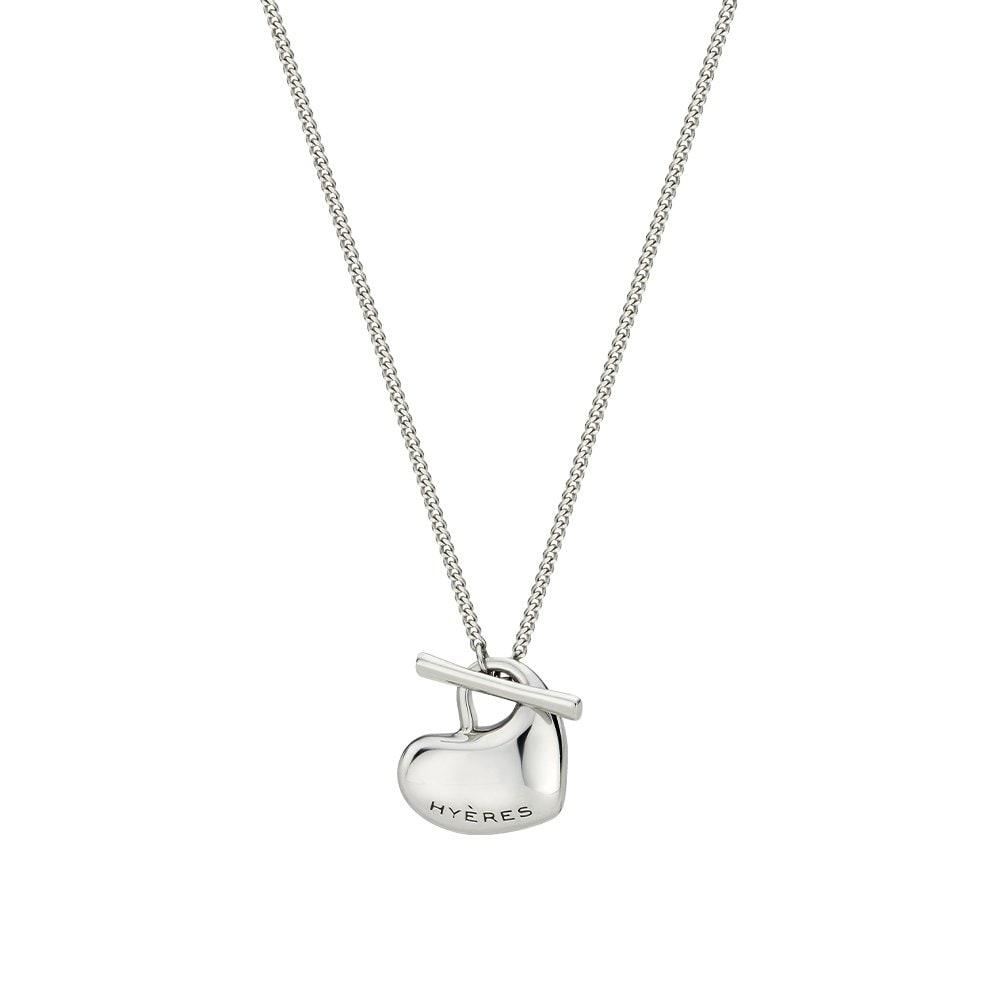 Pebble Heart Silver (W) T-Bar Necklace S Hl6N53610W9600