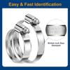 Heavy Duty Hose Clamp Assortment Kit 5/16-2 3/4"(8-70Mm),SAE Standard, All 5/16"HEX, 304 Stainless Steel Hose Clamps For Fuel Line,Automotive,Garden