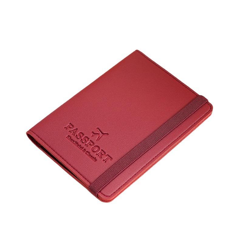 PU Leather Strap Passport Case Multifunctional Passport Holder Ticket Holder ID Card Holder Passport Cover Travel Accessories