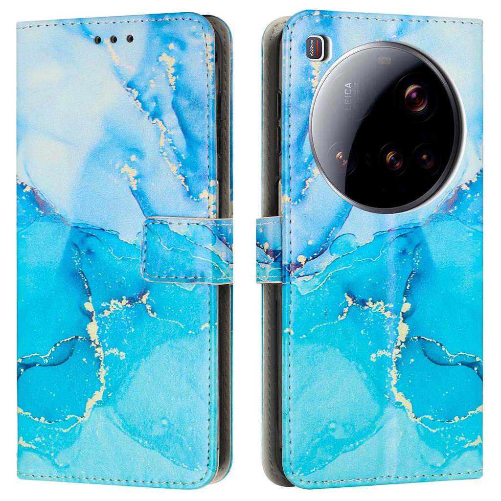 For Xiaomi 15 Ultra Stand Case Marble Pattern PU Leather Wallet Phone Cover