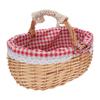 Picnic Basket with Removable Liner Hand Woven Empty Picnic Hamper Basket with Handle for Easter Camping Wedding Gathering