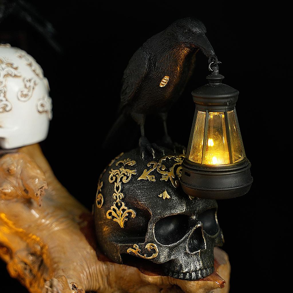 Vintage Halloween Resin And Figurine – Spooky Desktop Decoration For Haunted Holiday Ambience