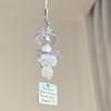 Transparent Keychain Cute Wind Chime Pendant Keyring Mobile Phone Lanyard Kawaii Bag Decorative Accessories Home Decorations