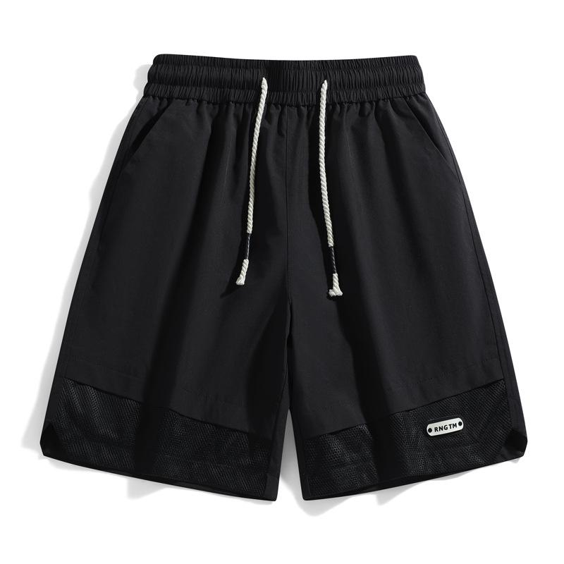 

Summer Workwear Shorts for Men, Thin, Breathable, Waterproof, Loose Fit, Five Quarter Pants, Casual Pants M чёрный