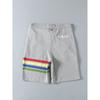 TB Summer Classic Rainbow Stripes Full Cotton Casual Knitting Shorts Men and Women Couple Athleisure Half Length Middle Pants