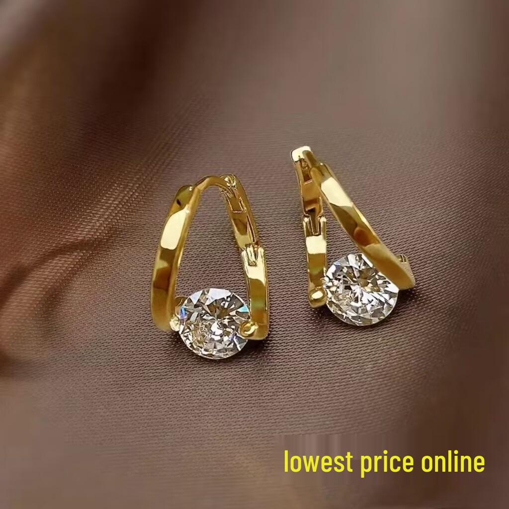 Elegant Cross-Border Irregular Diamond Ear Cuffs: Luxury, Modern Women's Niche Design
