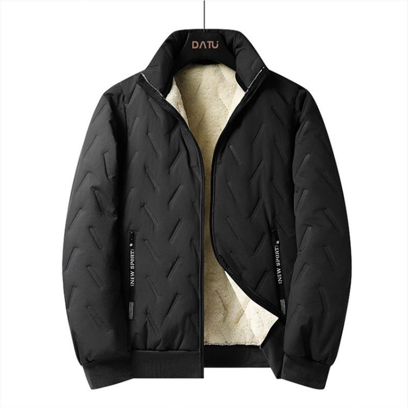 Plus Size Autumn and Winter Men's Warm Three-piece/two-piece Lamb Fleece Vest+Jacket+Cotton Trousers/Jacket+Cotton Trousers 7XL