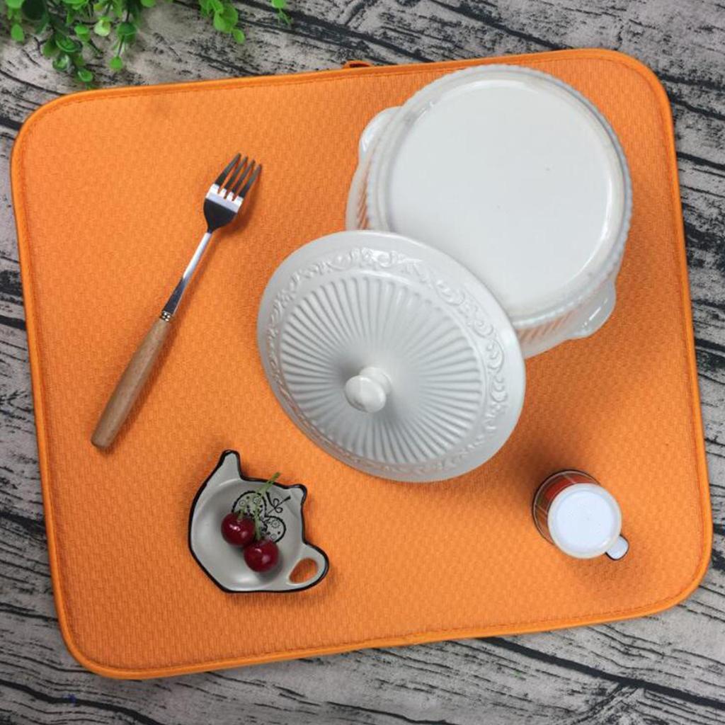 Absorbent Drying Mat for Kitchen Counter Placemat Keep Countertop Clean and Dry Draining