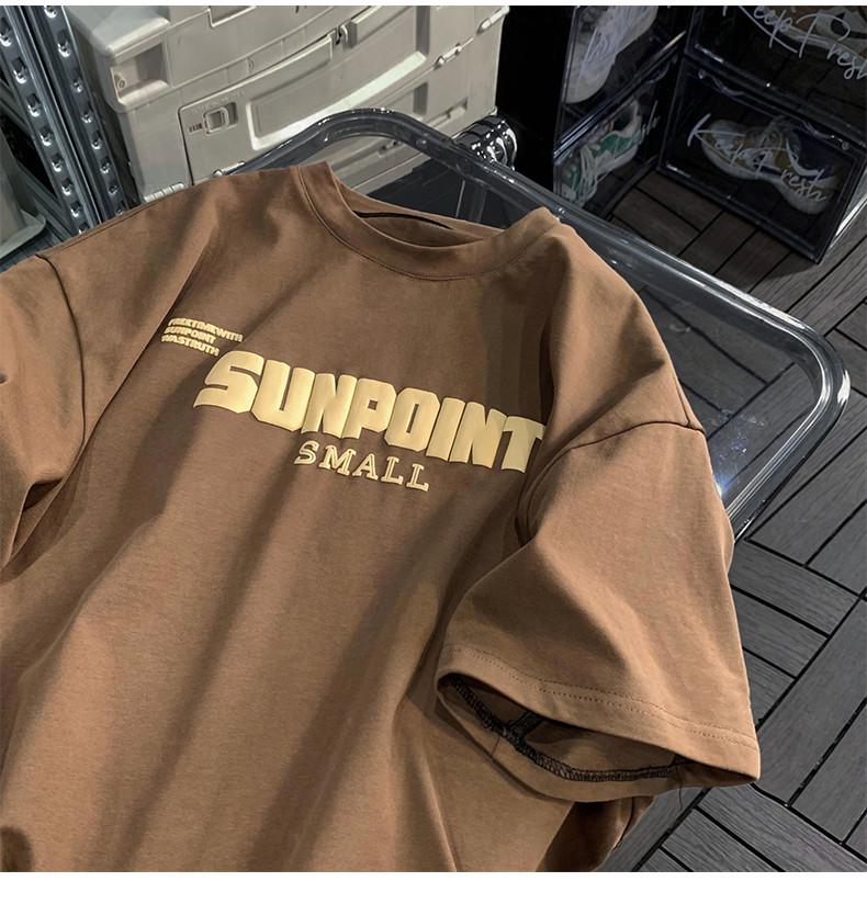 Herr Retro High Street Tung Bomull Lös Passform Sommar T-shirt