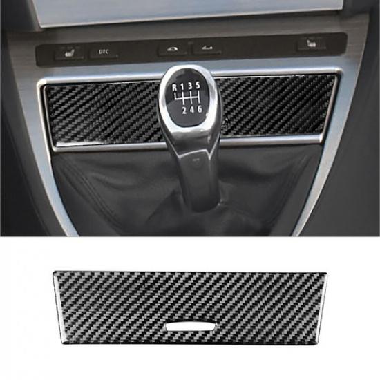 Carbon Fiber Interior Central Storage Box Cover Trim For BMW 6 Series E63 E64