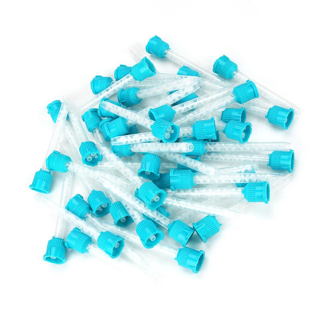 50 STÜCKE Einweg Dental Intraorale Mischkanülen Silikonkautschuk Mix Propotion 1:1