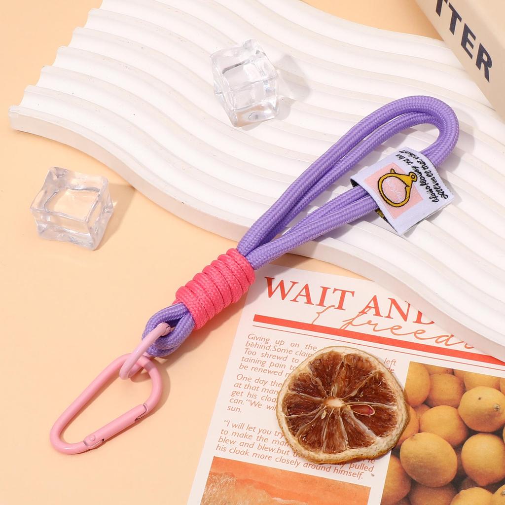 Wrist Style Colorblock Keychain Lanyard: Anti-Lost Short Backpack or Phone Pendant for Men & Women