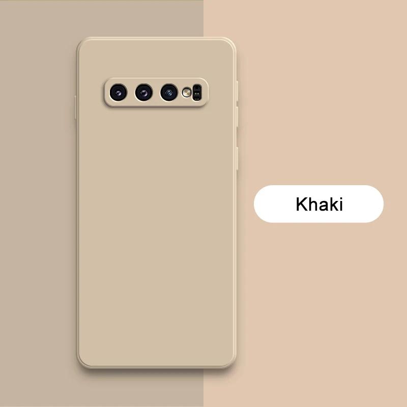 

Original Liquid Silicone Case для Samsung Galaxy S8 S9 S10 Plus S10E Soft Candy Back Cover S8Plus S9Plus S10Plus E Fundas Samsung S10 Plus хакі