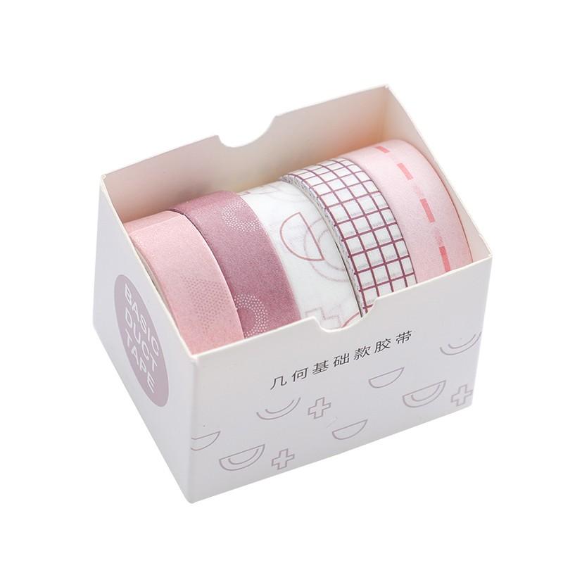 Card Lover 5 Rolls Basic Series Journal Colorful Washi Tape Scrapbooking Morandi Color Maskovací páska Journaling Material