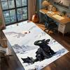Black Dragon Rug Polyester Carpet Gothic Dragon Art Non Slip Floor Mat Living Room Bedroom Decor -QJY