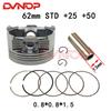 Motorcycle 62 mm Piston 13 mm Pin Ring Set Kit Assembly For HONDA CG150 CGH150 ZJ150 Irbis GS150 150cc
