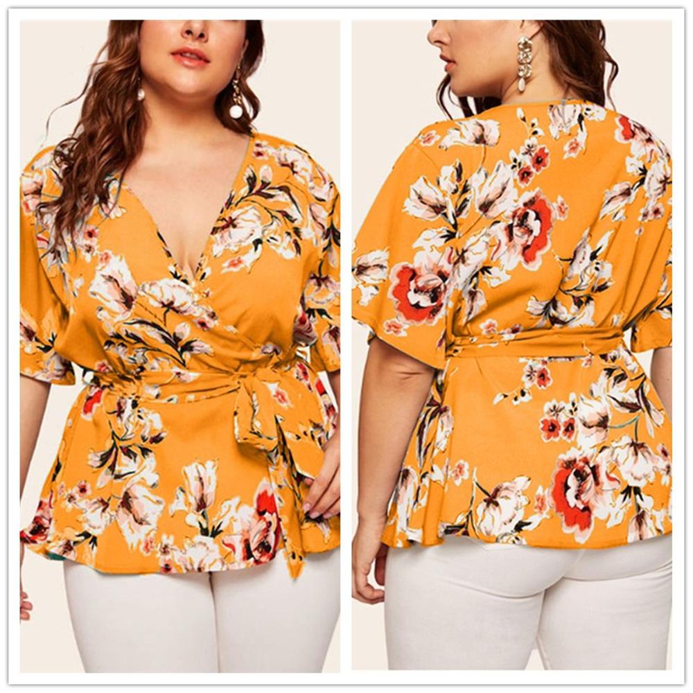 Tunic Tops Ruffle Short Sleeve T Shirts 