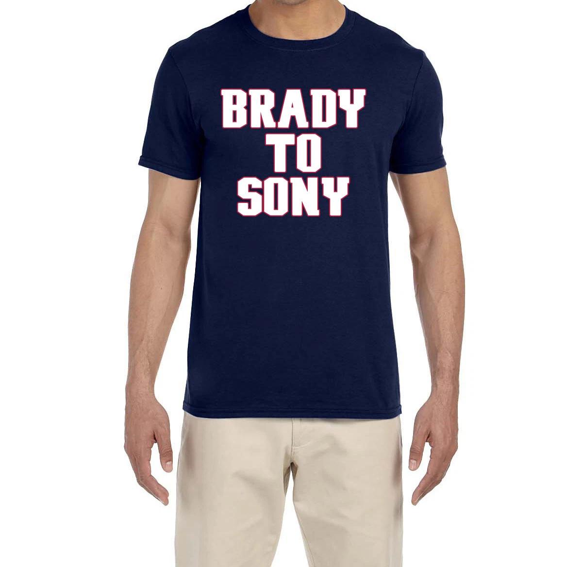 New England Patriots Tom Brady To Sony Michel T-Shirt XS