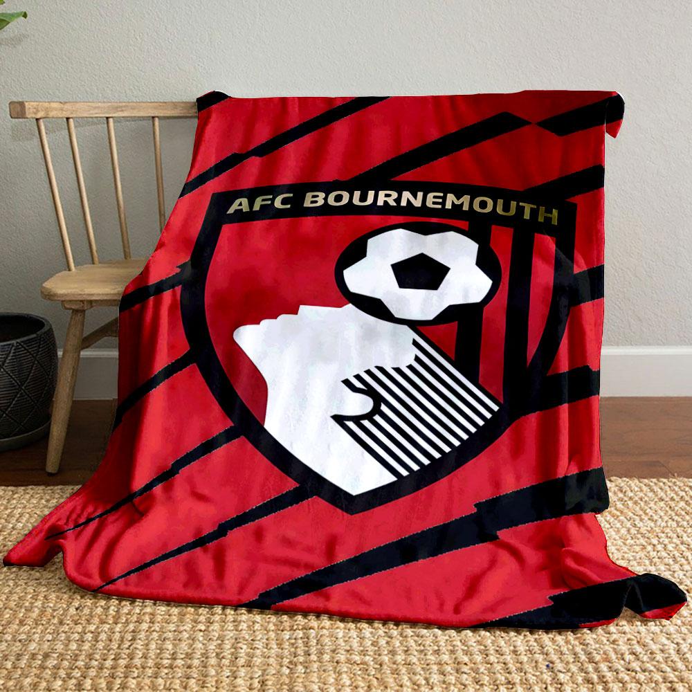 AFC Bournemouth Logo Blanket Design Print Blanket Soft and Cozy Perfect for the Living Room Bed Sofa or a Nap,gift