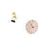 Modern Lifelike Dolphin Figurine Collectible Desk Decoration with Solid Wood Wall Clock Creative