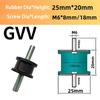 GVV-Type Damper M6 M8 Male-Male Thread Rubber Shock Absorber Crash PadAnti Vibration Isolation Mount Shock Absorber