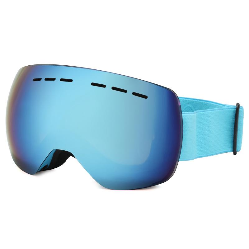 New Fashionable Ski Goggles for Men & Women Double Layers Anti-Fog UV400 Protection Full Face Helmet Style Adjustable Strap