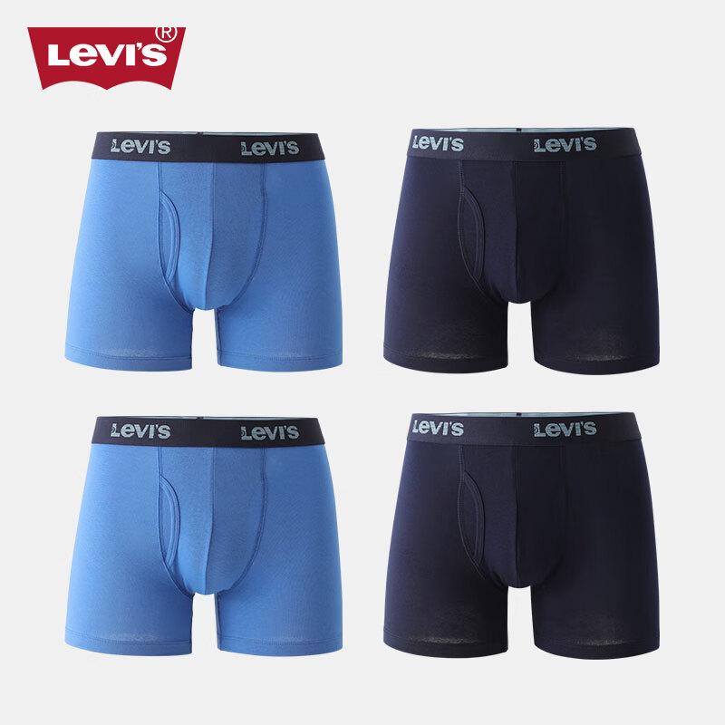 Levi s Men s 95% Cotton Anti-Chafe Boxer Briefs 4-Pack S