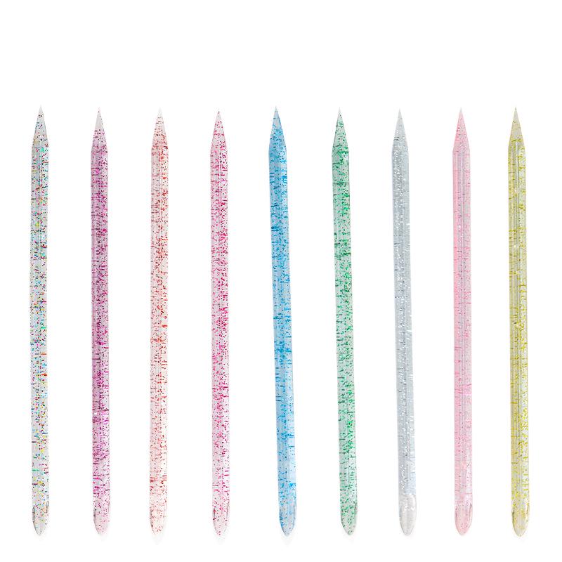 Crystal Rhinestone Cuticle Pusher & Nail Cleaner - Multifunctional Double-Headed Nail Tool.