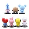 BT21 6cm 7pcs figure korea pop kpop mini figure bts Bt21 koya Model Creative Desktop Accessories Toy Children's Birthday Gift