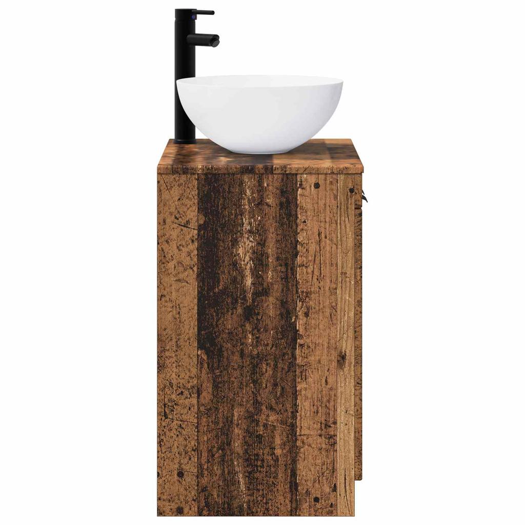 Bathroom Furniture Set Reclaimed Wood Engineered Wood