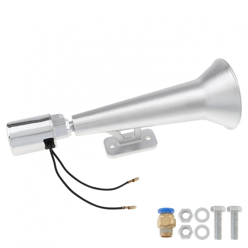180dB Super Loud Zinc Alloy 12 / 24V Single Tube Air Horn for Trucks Buses Boat Trains Etc, Wear-resistant Whistle Horn