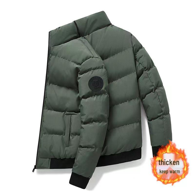 Veste d'hiver pour homme à col montant - Épaisse, chaude, vêtement d'extérieur rembourré en coton pour couples