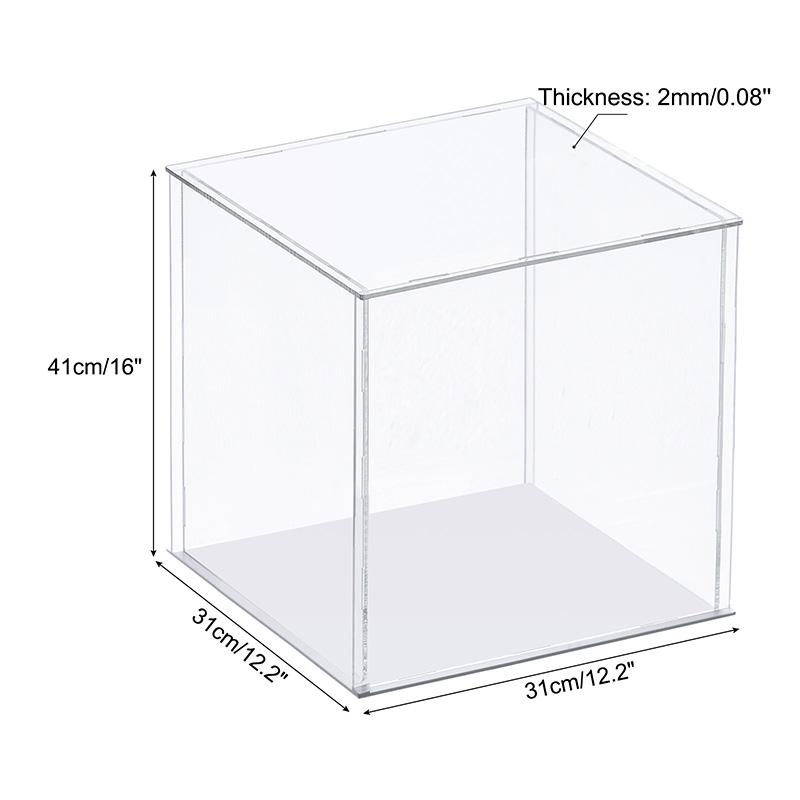 Clear Acrylic Display Box Case Countertop Organizer Stand Assemble Dustproof Showcase for Figures Toys Collectibles Crafts