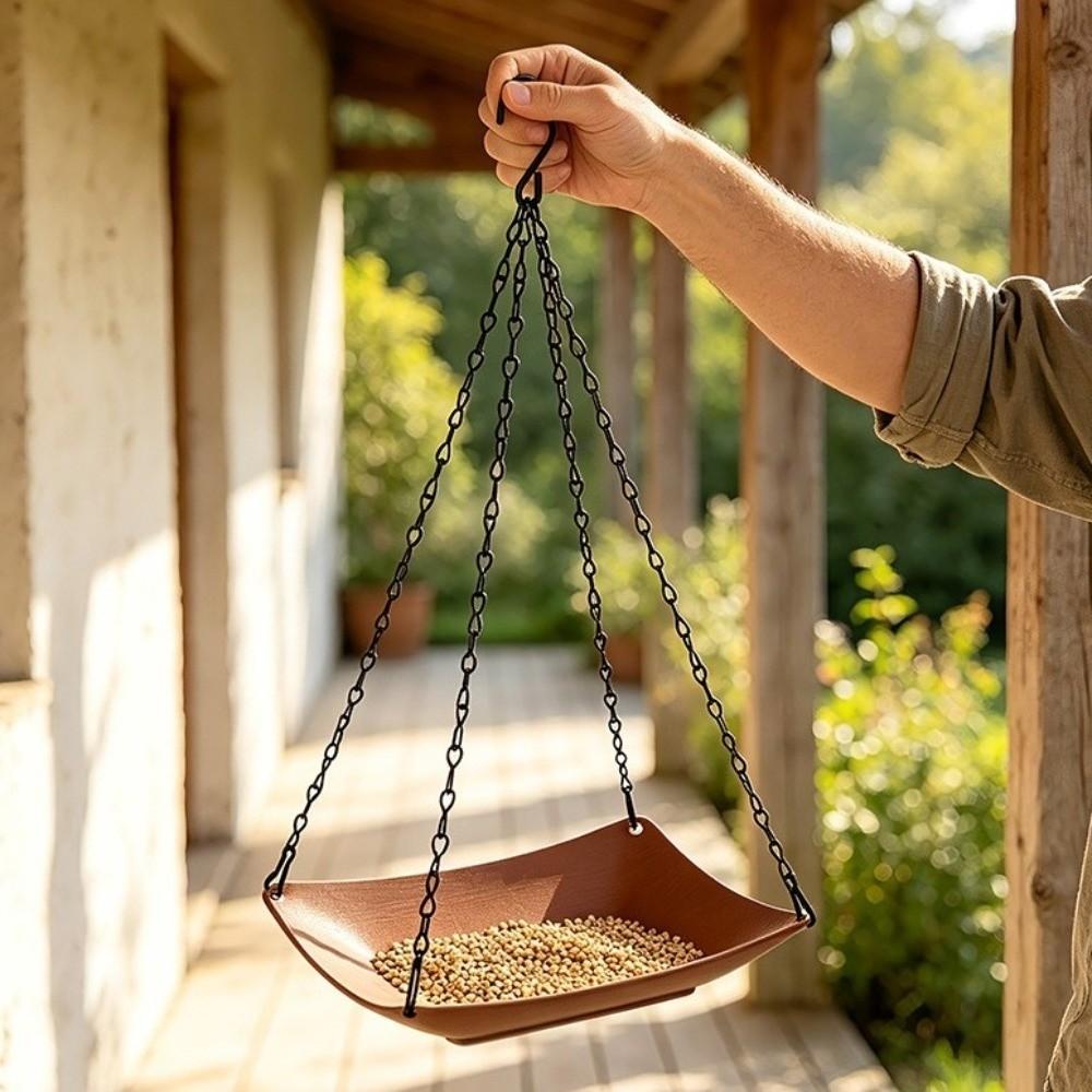 Open Bowl-shaped Hanging Bird Feeder Thickened Bird Feeding Platform Hummingbird Feeder Balcony