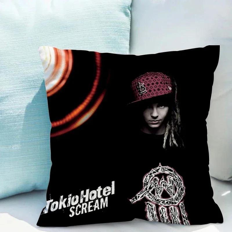 45x45 Poszewki na poduszki Tom Kaulitz Dwustronny nadruk Zestawy sof Pościel w rozmiarze Twin Ozdobne poduszki do salonu Poduszka